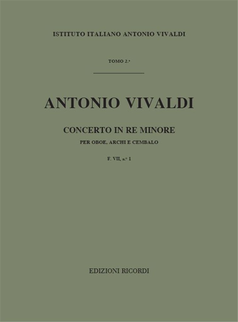 Concerti Per Ob., Archi E B.C.:
